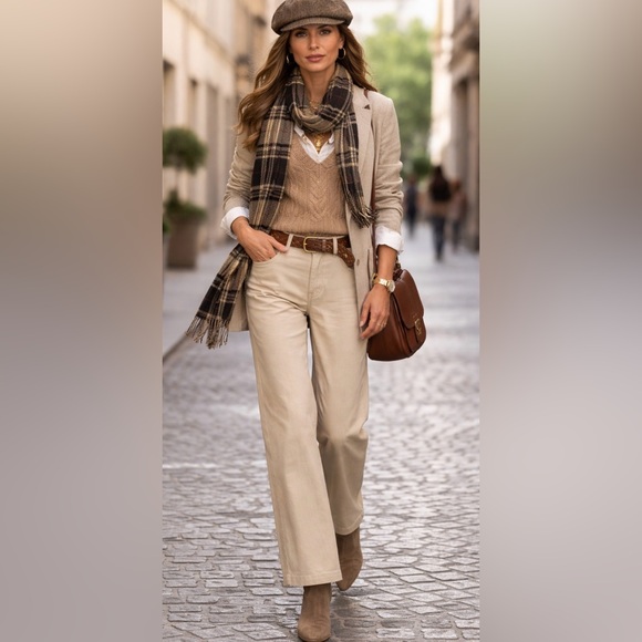 Club Monaco Pants - Club Monaco Pans Tan Size 10 Khaki Beige 100% Cotton Ankle 28" Flat Front Preppy